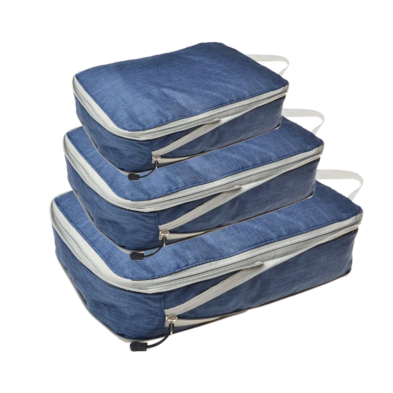 Avoro Compression Packing Cubes in Frosted Navy Blue