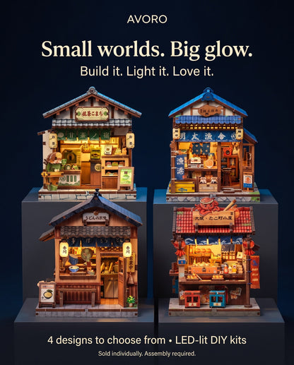 Avoro Japanese miniature DIY kit four designs ad