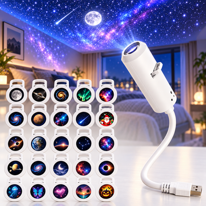 Avoro Galaxy Projector Lamp with interchangeable pattern slides